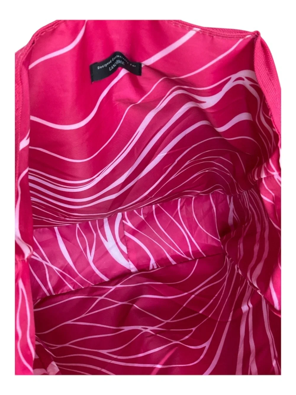 Lancôme Pink Tote Bag with Pineapple Pouch & Nalgene Bottle – 3-Piece Set